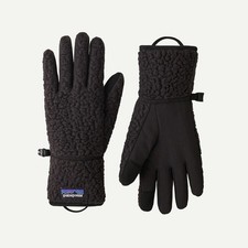 Patagonia Retro Pile Fleece Gloves Black Size Medium