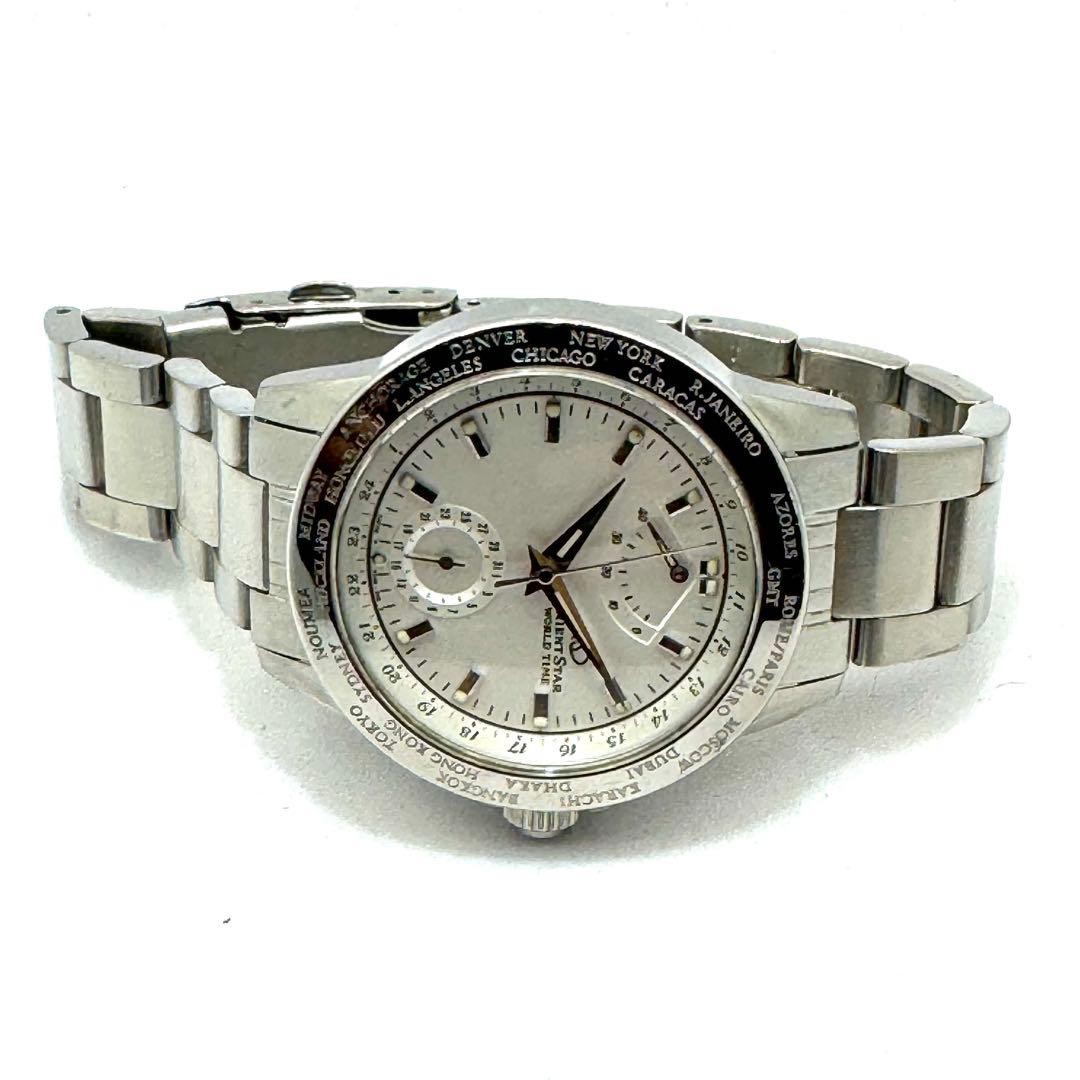 Orient World Time Back Skeleton Serviced - image 6