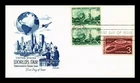 DR JIM STAMPS US COVER NEW YORK WORLDS FAIR FDC COMBO ARTMASTER BACK STICKER