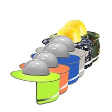 Hard Hat Work Safety Sun Shield Full Brim Neck Sunshade Reflective Breathable