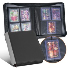 PREZA Toploader Binder: 112-Card, 4-Pocket, Double-Sided Storage for Sports/Poke