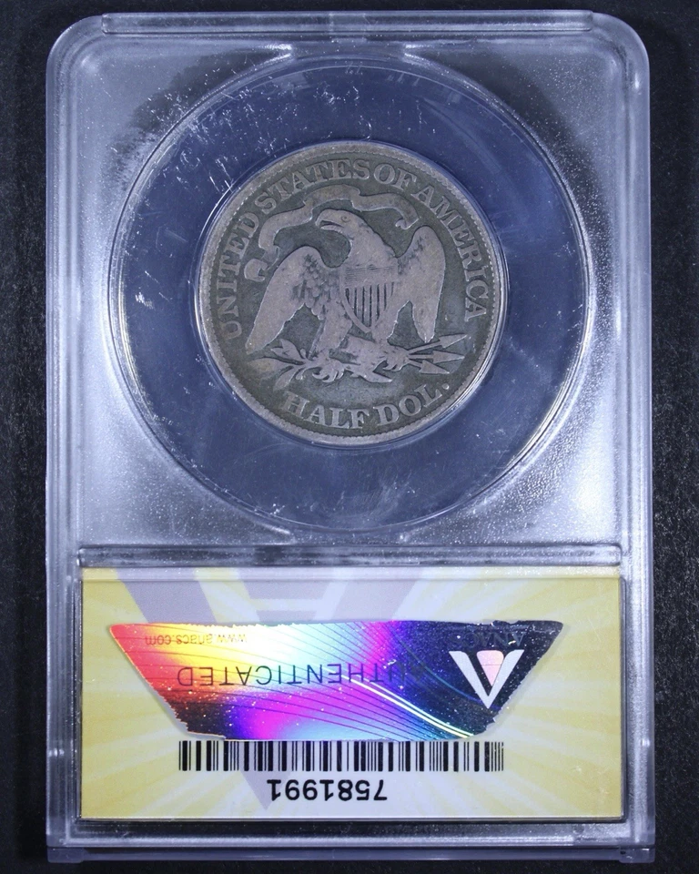 1875 Seated Liberty Half Dollar - 50c ANACS G06 - Affordable Example! - Image 2 of 4