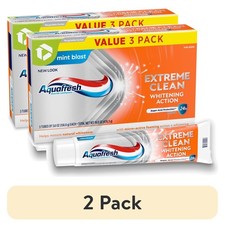 Aquafresh Extreme Clean Whitening Action Fluoride Toothpaste, 5.6 Oz, 6 Pack