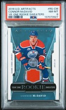 2016 Upper Deck Artifacts PSA 8 Connor McDavid RS-CM Year One Rookie Sweaters