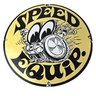 Vintage Moon Eyes Sign - Speed Equipment Drag Race Porcelain Racing Car Sign