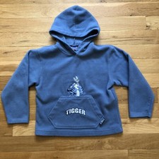 Vintage Pooh 100 Acre Disney Pull Over Sweater Hoodie Fleece Tigger Kids Medium