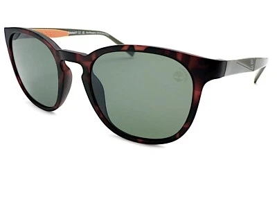 Timberland Lunettes de Soleil Polarisées Marron Foncé Tortue / Vert Verres - Photo 1/4