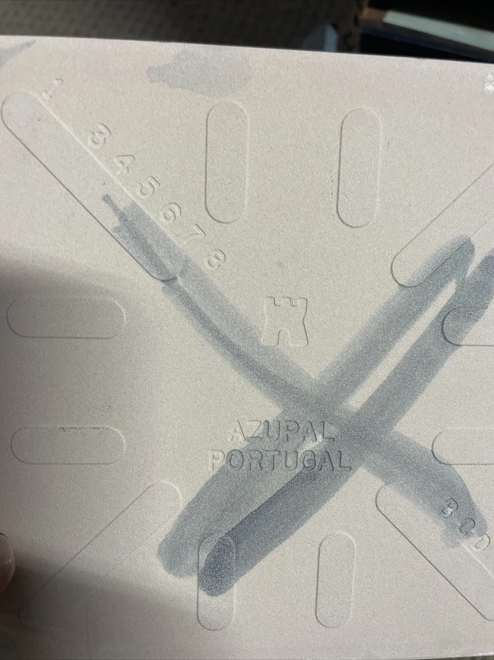 Vintage Portuguese Blue White Handpainated Windmill Ceramic Tile 6" x 6" Foto 3 de 3