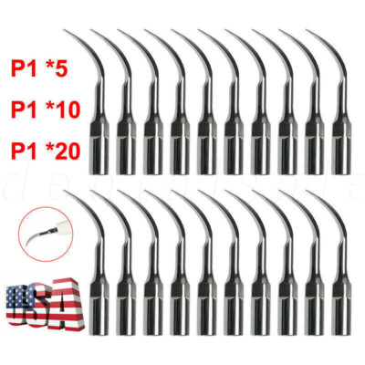 5-20*Dental Ultrasonic Piezo Scaler Perio Tips P1 Fit EMS/Woodpeck Handpiece