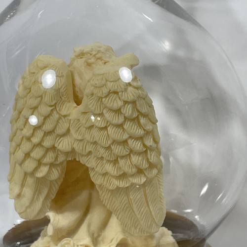 Avon Angel Cherub Ornament Large Glass Tear Drop Globe Vintage Christmas Decor - Picture 7 of 13
