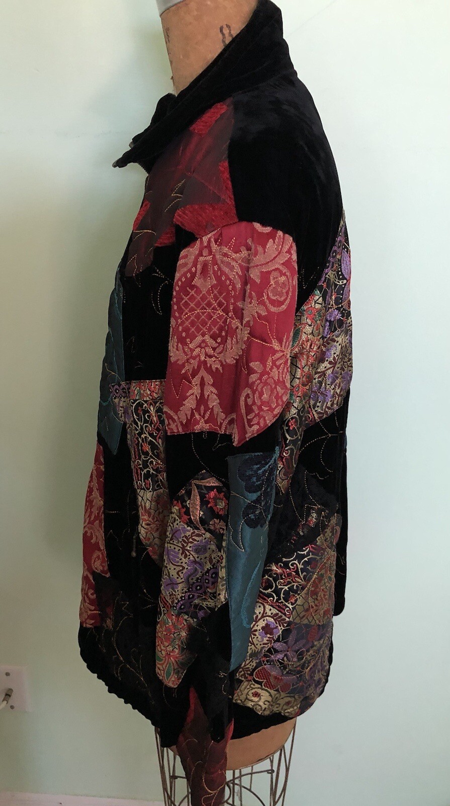 CHICO’S DESIGN JACKET COLORFUL PATCHWORK VELVET E… - image 8