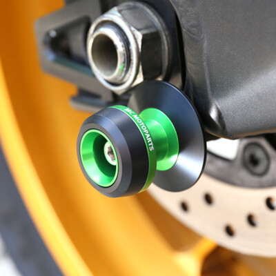 Green Twall Rear Swingarm Spools 8mm For ZX-10RR Ninja 21 22