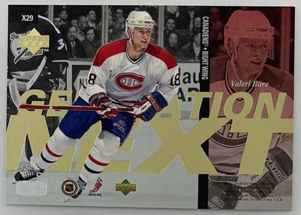 1996 Upper Deck Generation Next #X29 Mogilny Bure Canucks Canadiens - Image 2 of 2