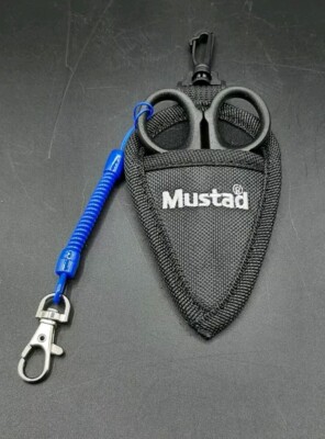 MUSTAD Micro Braid Scissors Handy Tethered Coil Ultralight Aluminum New