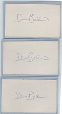(3) DAVE BALDWIN INDEX CARD SIGNED 1966-73 SENATORS BREWERS PSA/DNA CERTIFIED