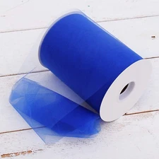 Threadart Mega Roll Tulle Fabric - 6"x100yd Decorations & Wedding - Royal Blue