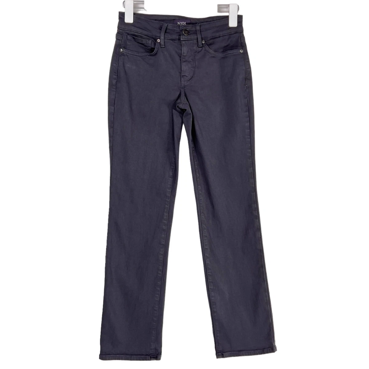 NYDJ Not Your Daughters Jeans Marilyn Straight Gray Mid Rise Size