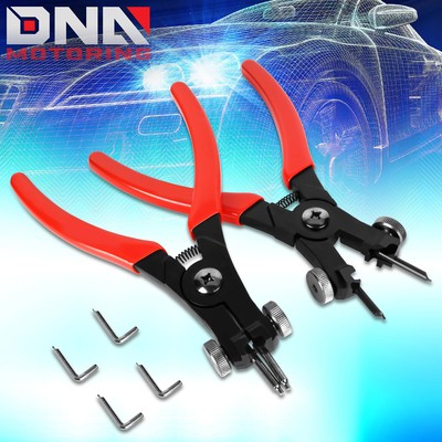 6.5 Inch Multiple Angle Adjustment Snap Ring Plier Set Automotive Repair Red