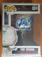 Paul Bettany The Vision Wanda Vision Funko Pop 824 Autograph Box