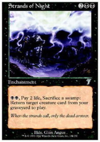 Strands of Night 夜の断片 MTG 英語 MTG magic cards 1x Strands of Night 7th Edition NM-Mint