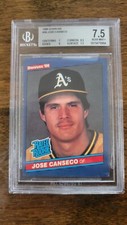 Jose Canseco Rookie Card 1986 Donruss #39 BGS 7.5 – Oakland Athletics Rated Rook