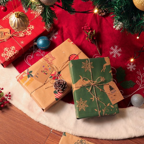 Wrapping Paper Rolls Wrapper Christmas Gift Wrap Brown Paper Roll eBay