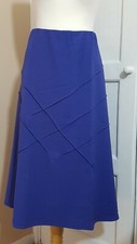 DAMART SIZE 16 L29 BLUE 3/4 LINED FLARE ELASTICATED PULL ON SKIRT
