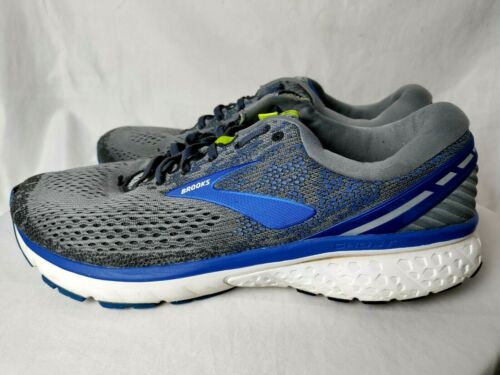 Brooks Men 13 Wide dna Ghost 11 Athletic Trail Running Shoes Sneakers Gray Blue  - Photo 1/10