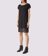 CLEAR OUT/SALE AllSaints Lara Lace Tee/LBD Dress Black UK 8 BNWT £98