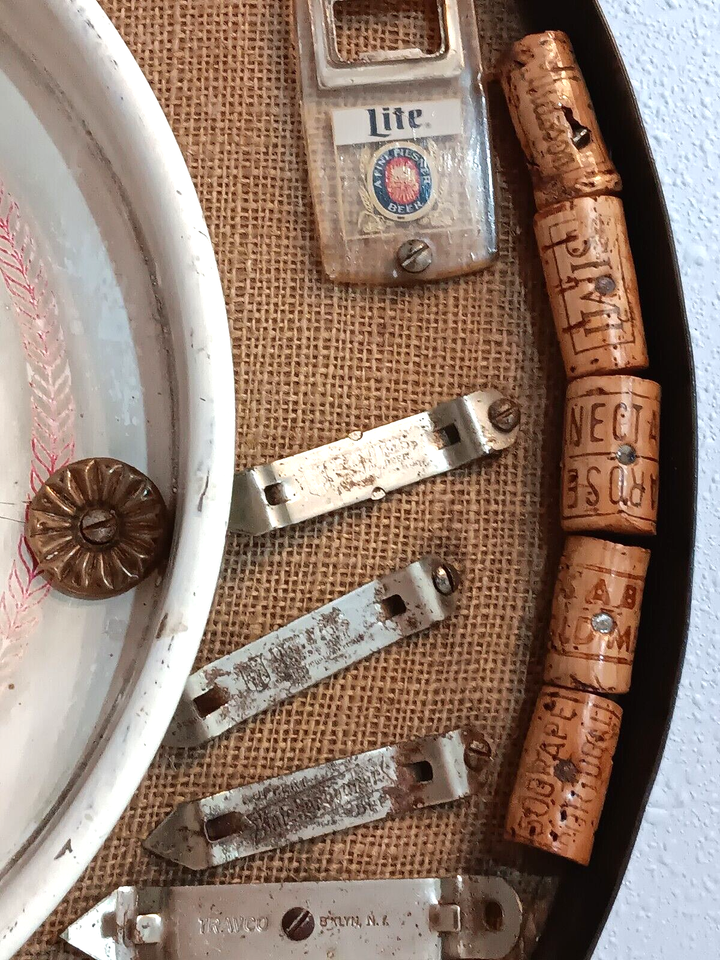 Vintage Breweriana Art COLLAGE Wall Hanging POINT BEER TRAY Stevens