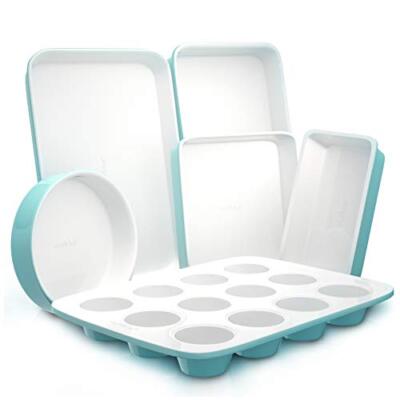 NutriChef NCBK6CT5 NutriChef 6-Pcs Kitchen Oven Baking Pans - Non-Stick Baking