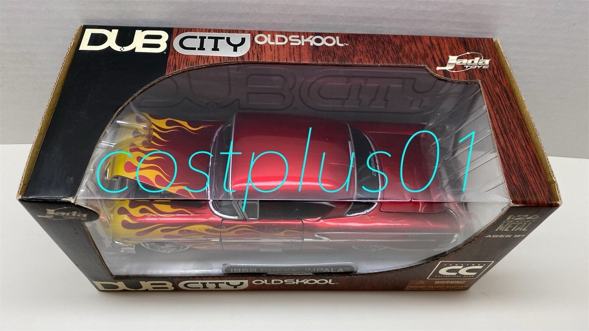 JADA DUB CITY 1958 CHEVY IMPALA 1:24 RED WITH FLAME CC | eBay