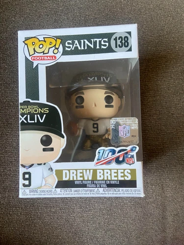 Funko Pop! Vinyl:  NFL Drew Brees New Orleans Saints Super Bowl XLIV #138