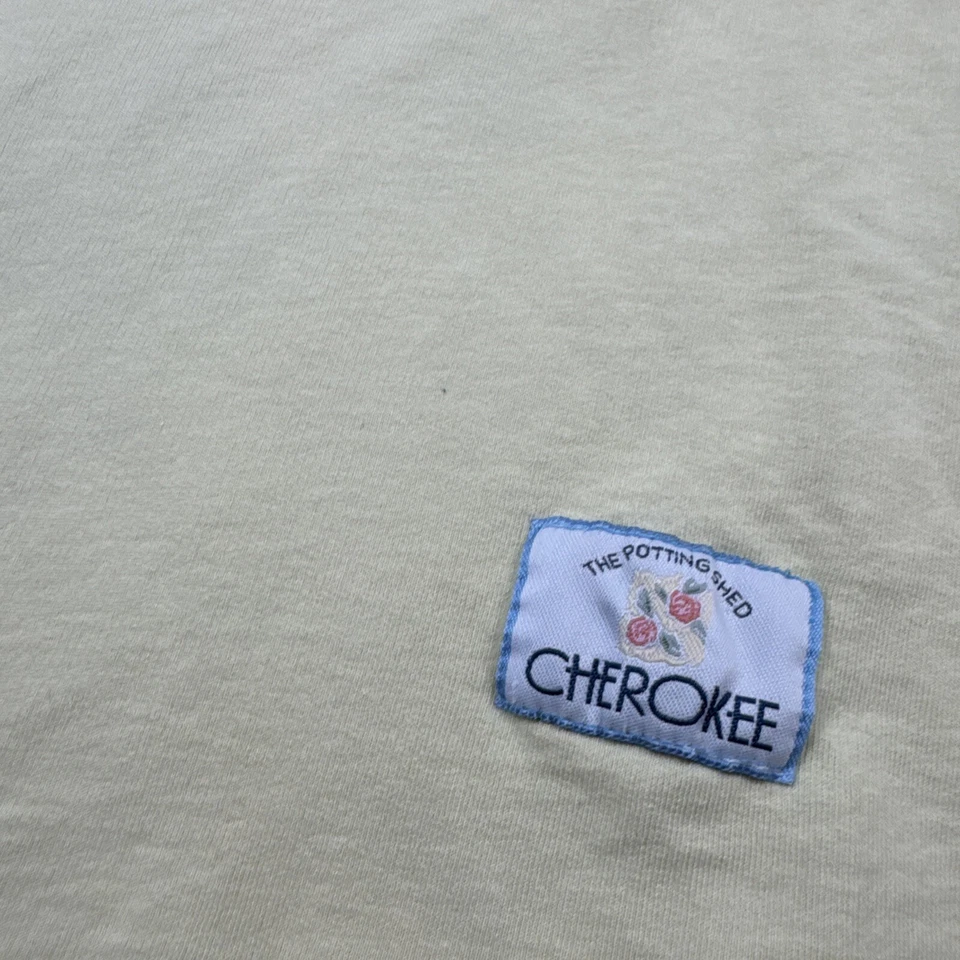 Polo de Rugby Cherokee de Colección Manga Larga para Hombre XL Cuello Amarillo Henley Años 90 Y2K Foto 3 de 4