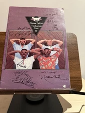 Eric Clapton Phil Collins 1986 Tour Concert Brochure Hand Signed