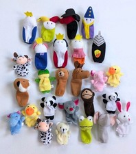 Lot of 26 plush finger puppets for children