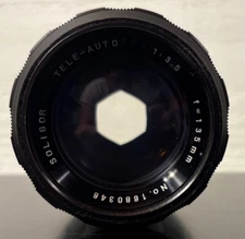 Soligor 1:3.5 f=135mm Tele-Auto Camera Lens No. 1680348 Made in Japan