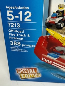 *NEW/Sealed* LEGO CITY 7213 Off-Road Fire Truck Fireboat - Rare Special Edition