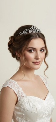 Diadem Silber Swarovski Zirkonia Kristalle Brautschmuck Bohemian Jon Richards