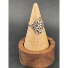Vintage Sterling Silver Modernist Abstract Open-Work Ring | Size 4.5 | 2g