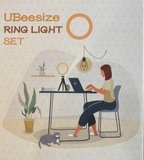 UBeesize 10" Selfie Ring Light with Tripod Stand Black, Ring Light Set, NEW