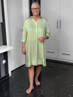 MILANO ITALY - Hemdblusenkleid Kiwi / grün-rosé - Bild 1 von 4