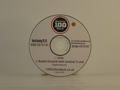 100 BULLETS BACK I KNOW (D93) 2 Track Promo CD Single including Plastic Sleeve V