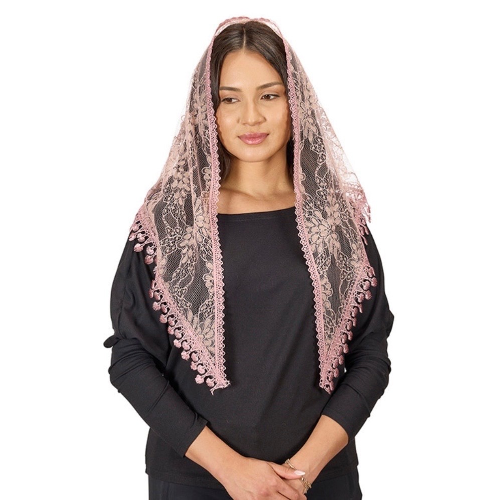 Mantilla de Encaje Velo Católico Iglesia Velo Capilla Velo Cabeza Cubriendo Misa Latina