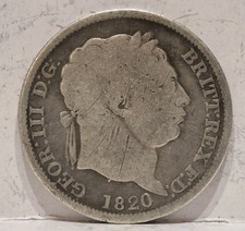 1820 One Shilling George III Silver Coin