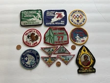 12 Vintage BOY SCOUTS PATCHES  1970'S   Boy Scout Patch ALLOWAT