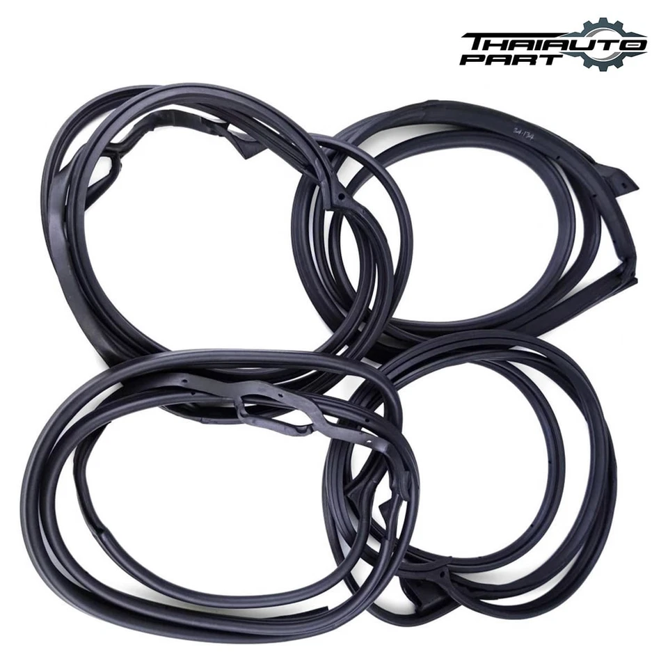 Weatherstrip Door Seal Rubber Front Rear For 84-93 Mercedes Benz 190D 190E W201 - Image 3 of 4