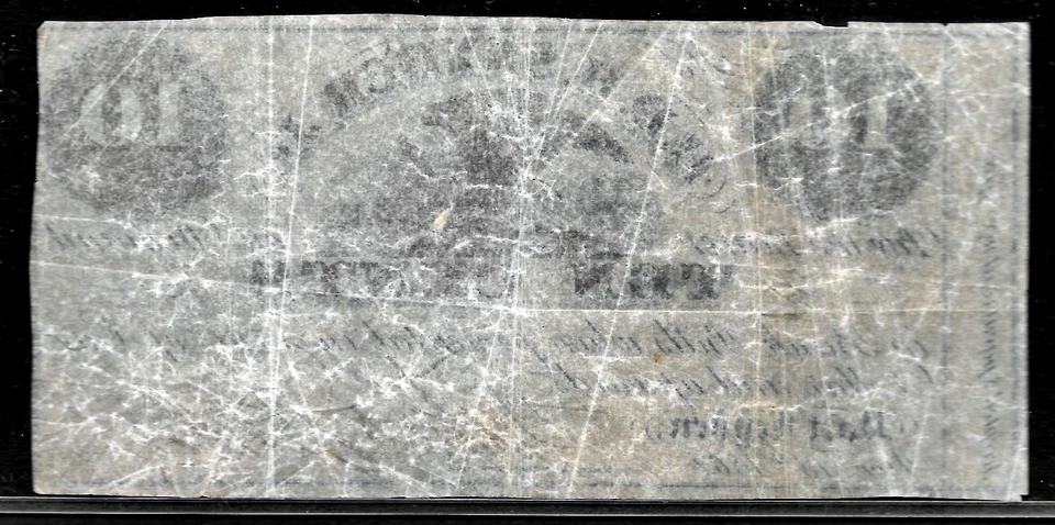 Nov 13, 1862 NY Port Leyden H D H Snyder Jr Civil War Era 10¢ Scrip Note - Image 2 of 2