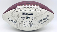 Kansas City Chiefs 1971 NFL Team Signed Football Dawson Bell Lanier Beckett COA