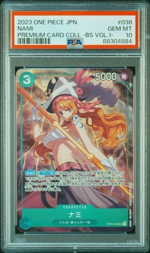 One Piece Nami OP02-036 Premium Card Coll. Vol 1 Japanese PSA 10